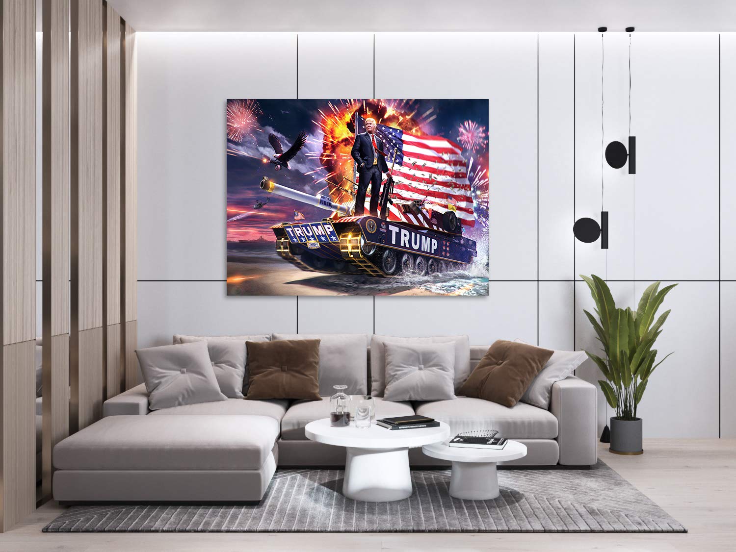 Amazon.co.jp: ドナルド・トランプ キャンバスウォールアート トランプ