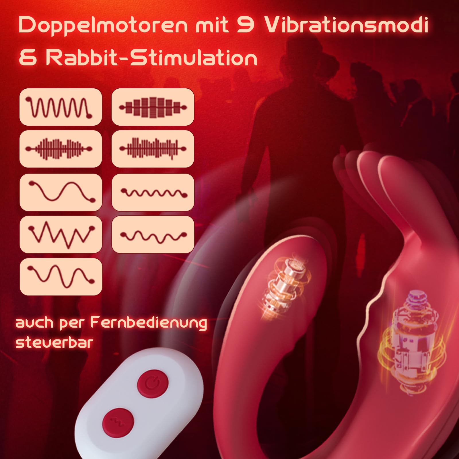Premium Silikon und 10 Vibrationsmodi Paar-Toy