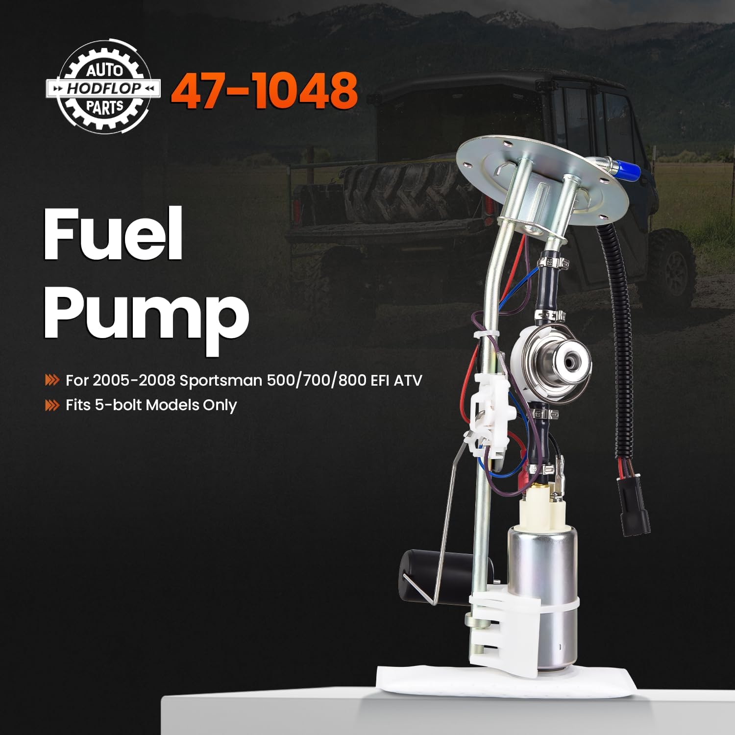 47-1048 5-Bolt Fuel Pump Assembly Compatible with Polaris Sportsman 500 X2 2006, Sportsman 700 EFI 2006-2008, Sportsman 800 EFI 2005 2006 2007 2008 Replace# 471048