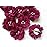 Baby Girls Chiffon Flower Hair Clips with Rhinestones and Pearl,YYCRAFT 10 pcs Party Wedding 2 Hair Accessory for Kids Toddler Infant Girls(Deep Plum)