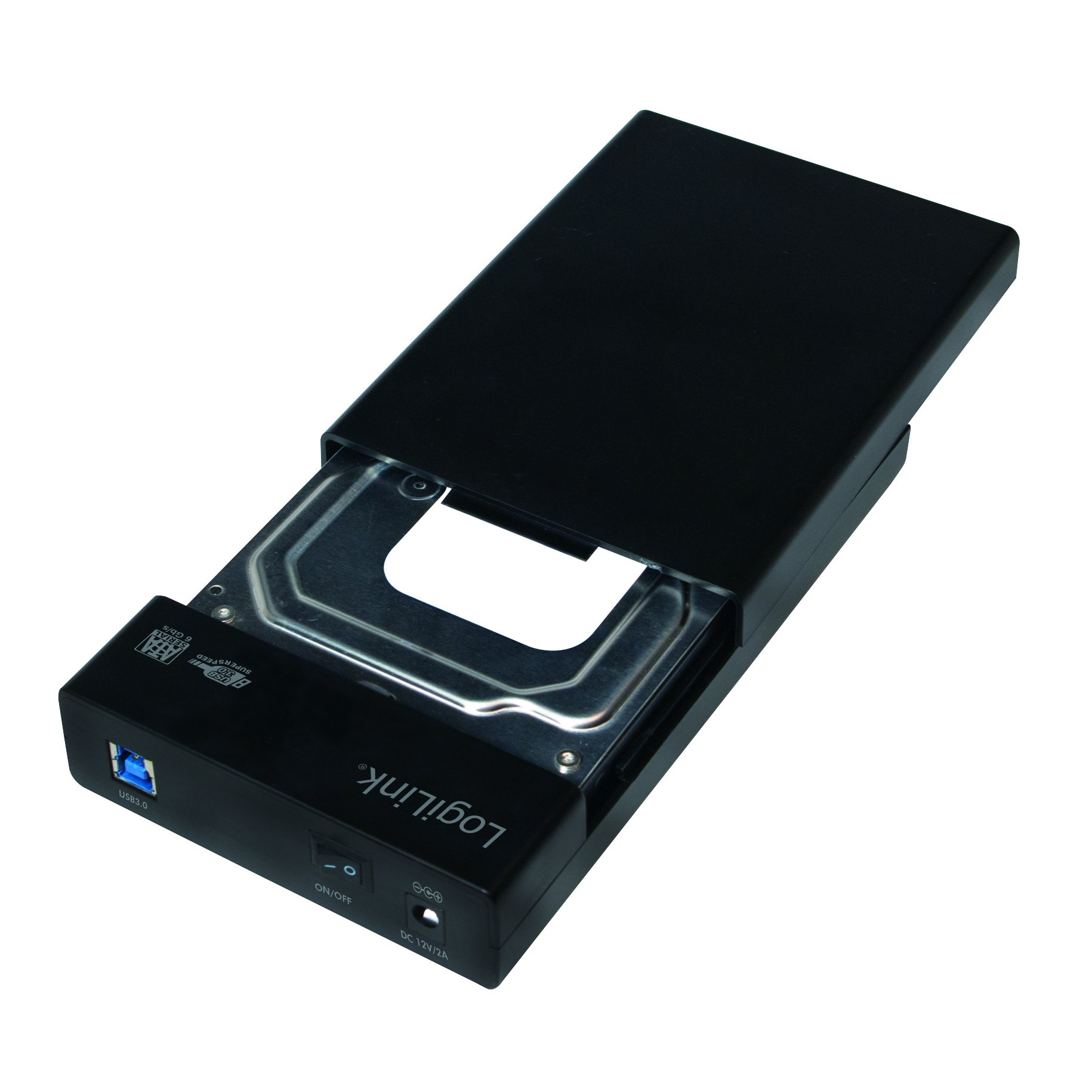 LOGILINK UA0276 - Custodia Protettiva USB 3.0 per Hard Disk SATA da 88,9 cm (3,5"), Colore: Nero