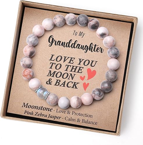 Regalos de Navidad para hija, nieta, sobrina, amor, protección, pulsera de cristal natural con significado, regalos hechos a mano