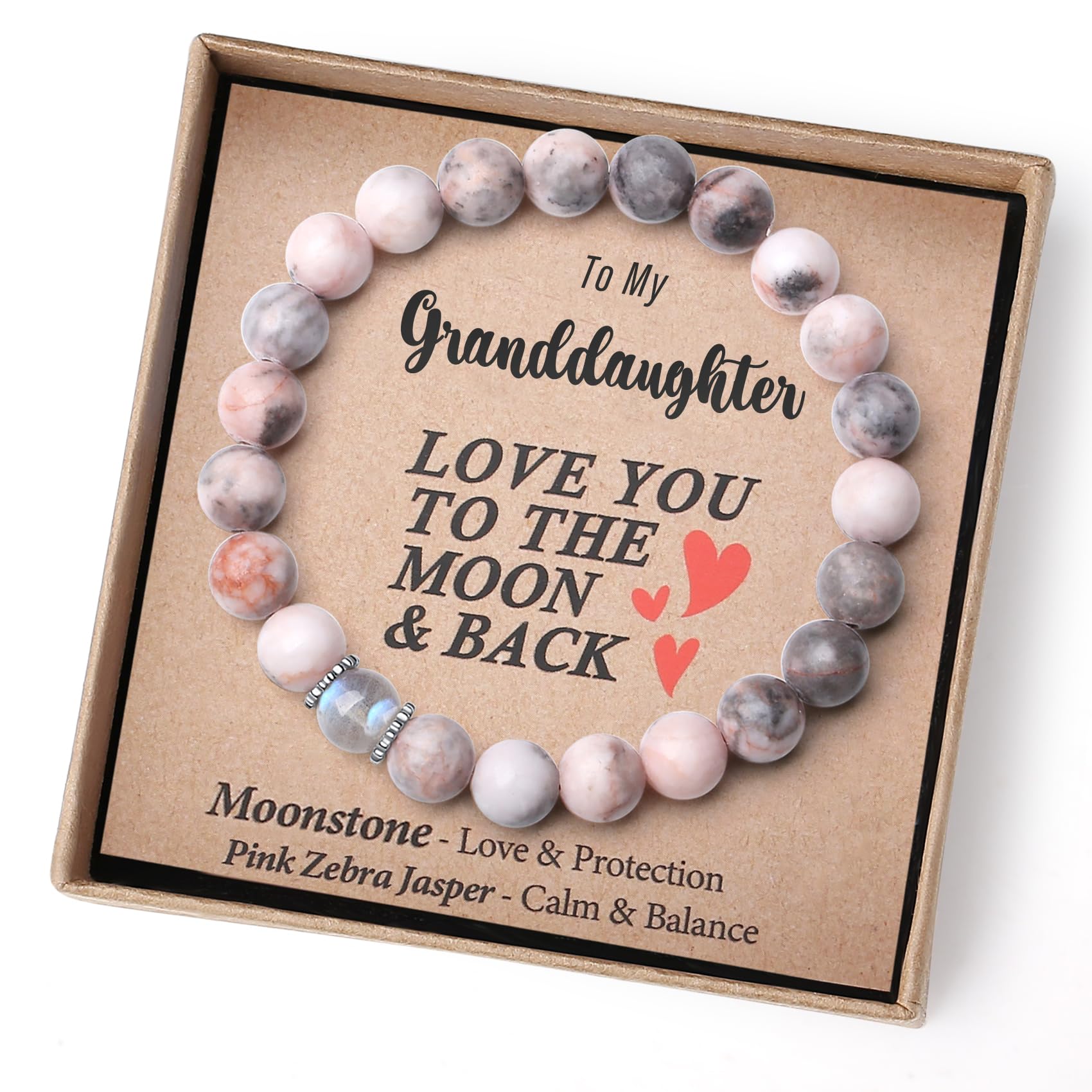 Granddaughter Gifts from Grandma Granddaughter Bracelet Granddaughter Birthday Card Teen Girls 16 Year Old Gifts Ideas Graduation Comfirmation Christmas Valentines Easter Stocking Stuffer