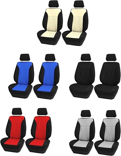 Miniatura 7 de FH Group Fundas de asiento de automóvil de neopreno, funda de asiento para asientos de respaldo bajo con reposacabezas extraíble, ajuste universal,