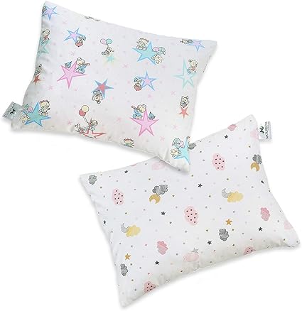 Natureca Lot De 2 Oreiller Enfant 30 X 40cm Avec Taie D Oreiller Oreiller Pour Tout Petit De 18 Mois Housses De Oreillers Bebe En Coton Coussin Enfant Lavable En Machine Amazon Fr