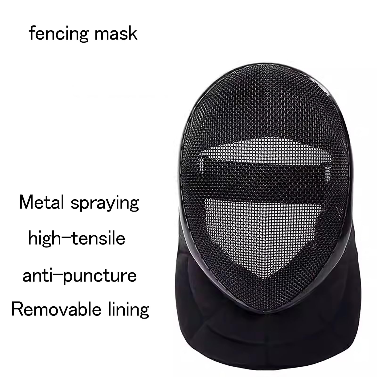 Fechtmaske, 1600N-Gesichtsschutz, Trainermaske, Gefüttert Mit Abnehmbarer Maske, Leicht Zu Reinigen, Bequem Zu Trainieren, Schützende Übungsausrüstung, Fechtschutz for Übungsausrüstung(M)