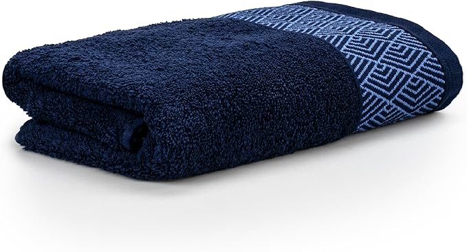 MÖVE for Frottana Geometry Handtuch 50 x 100 cm aus 100% Baumwolle, deep sea