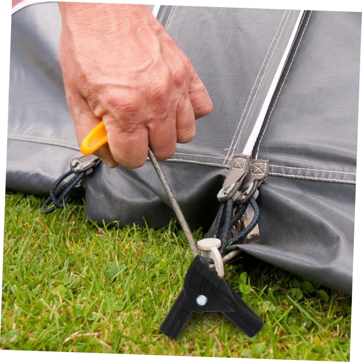 ibasenice Joint De Tente Tige De Support De Tente Accessoire De Tente Composant De Tente Tiges Joint Pliant pour Tente Articulation du Poteau De Support Nylon Black