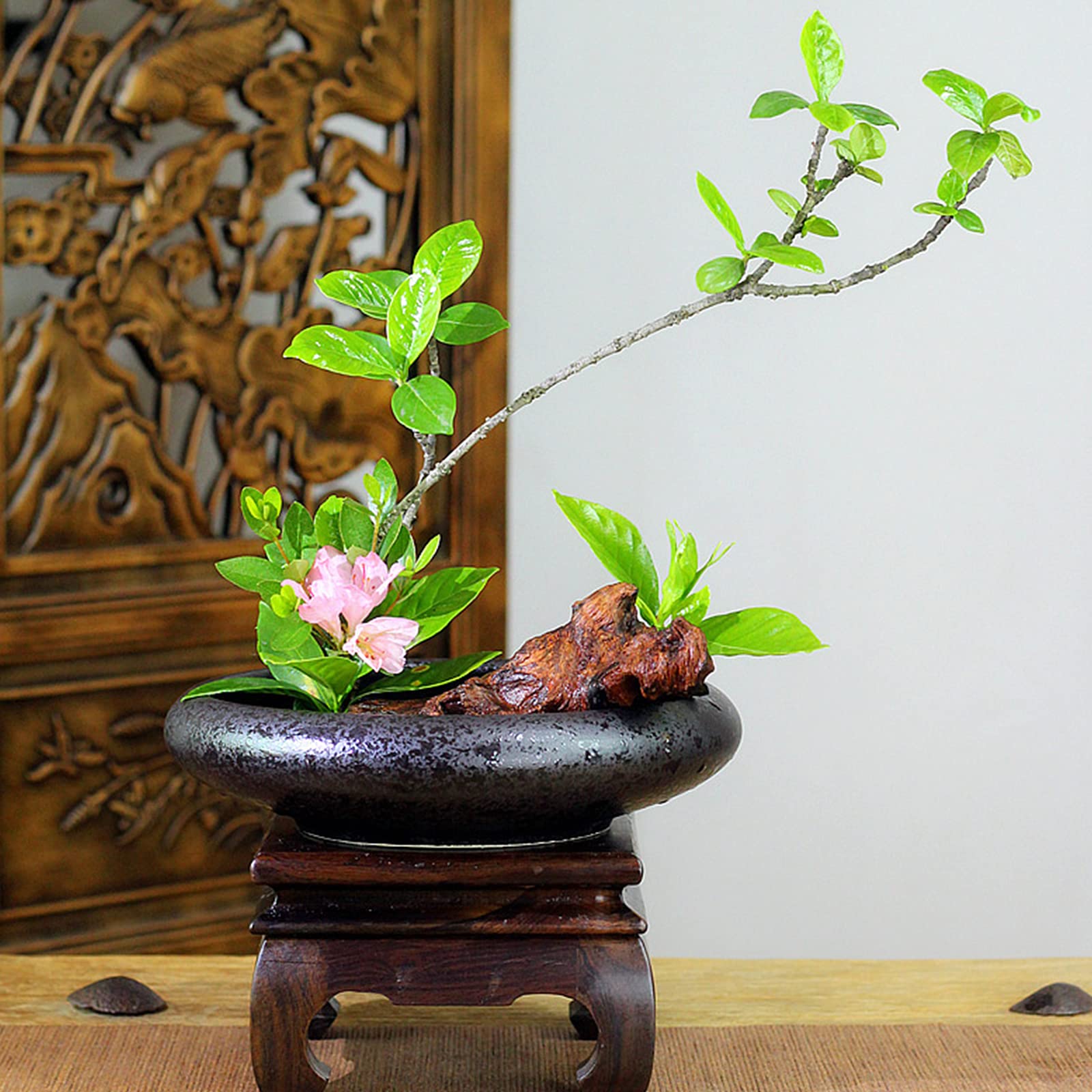 Lot De 2 Supports Ikebana En Aluminium - Grenouille à Fleurs Pliable Pour Compositions Florales - Déco Maison