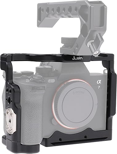 Miniatura 5 de FocusFoto Jaula de cámara Estabilizador de cine de video Plataforma de extensión de aleación de aluminio con zapata fría y tornillo de 14 "38"