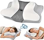 Cervical Pillow for Neck Pain Relief - Ergonomic Pillow for Sleeping Side Sleeper Pillow for Adults, Contour Neck Pillow Cooling Memory Foam Pillows, Orthopedic Bed Pillow for Back Stomach Sleepers