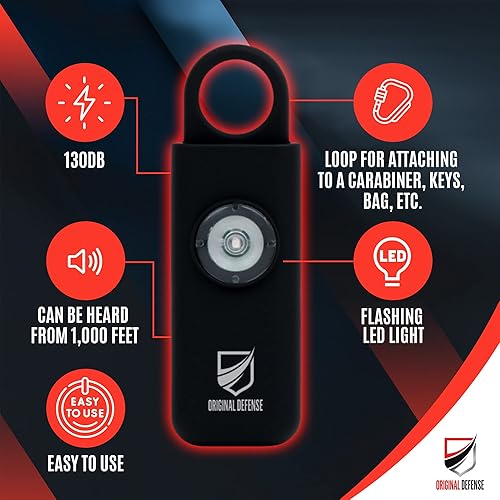Miniatura 2 de Original Defense Siren Self Defense for Women  Alarma personal para mujeres, niños y ancianos  Recomendado por la policía  Llavero de autodefensa