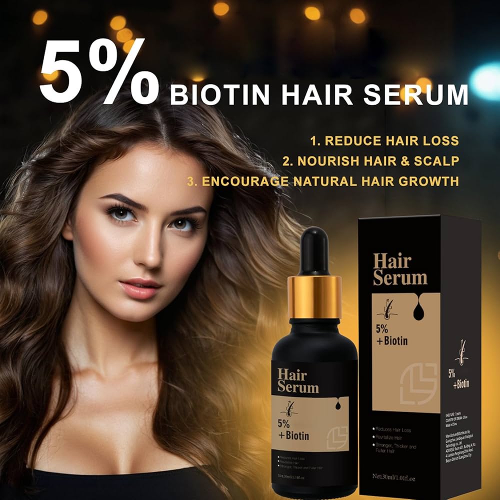 5% + Biotin Hair Serum, 5% Hair Growth Serum For Men And