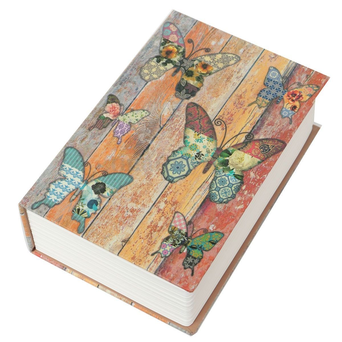 Cassetta di sicurezza per libri di simulazione dimensioni grandi 17,8 x 11,4 x 5,1 cm con chiave di blocco e contanti, scatola portagioie per regali di Natale per bambini (stile 3)