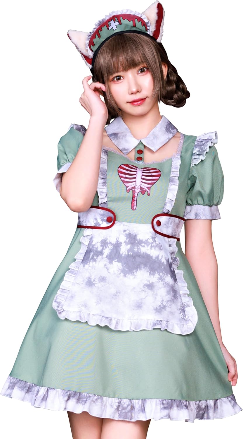 クリアストーン(Clearstone) ネオゾンビ コスプレ ハロウィン ドラッグナースキャット レディース グリーン クリアストーン(Clearstone) ネオゾンビ コスプレ ハロウィン ドラッグナースキャット レディース グリーン