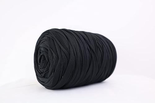 Miniatura 4 de Ann G Hilo de camiseta de alta calidad, poliéster supersuave, más de 300 pies, duradero, sin pelusas, color consistente, elástico (negro)