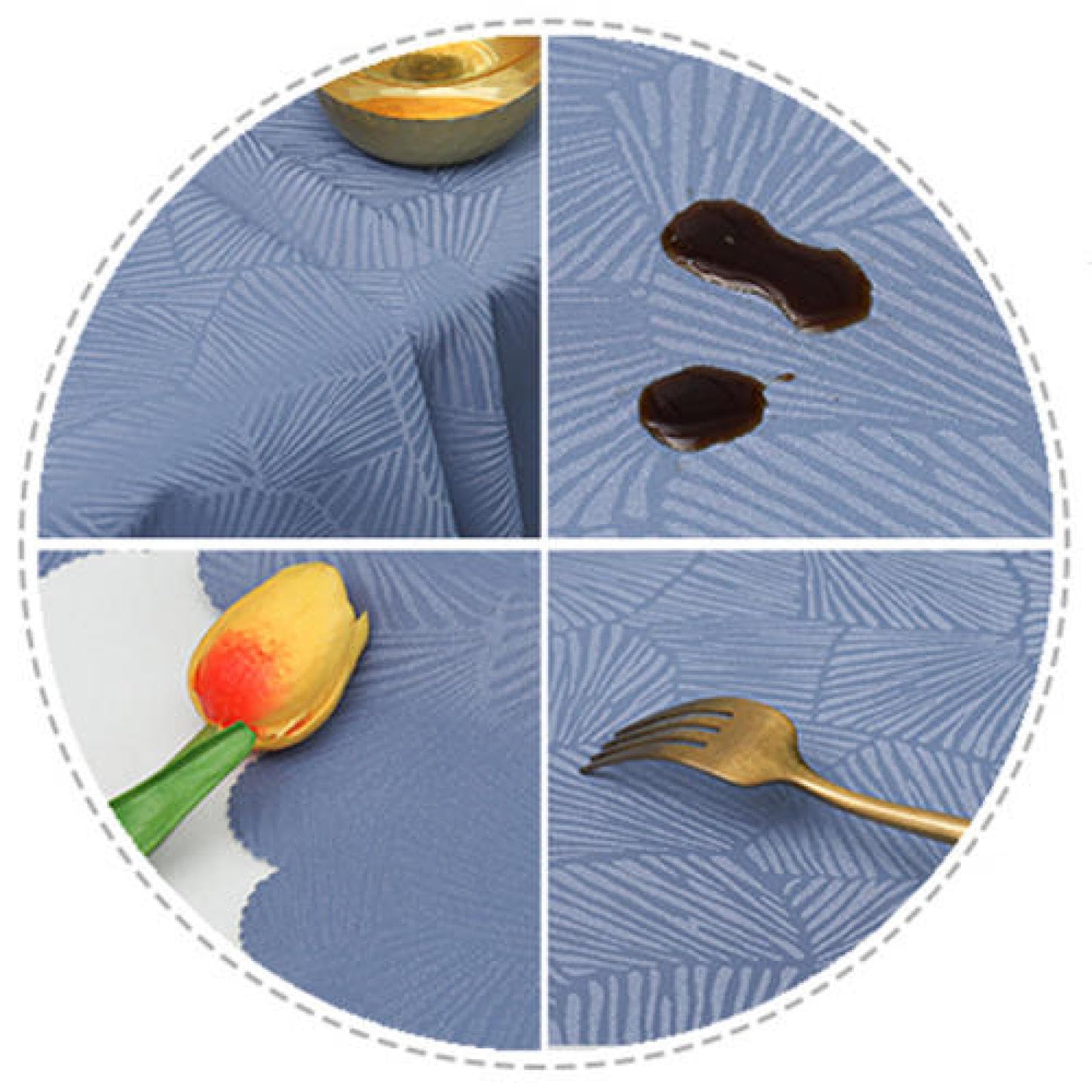 Tischtuch Tischdecken Wasserabweisend Lotuseffekt Verbrühungshemmende Pu Abwaschbar Tischwäsche Eckig Kaffee B 120 × 120cm