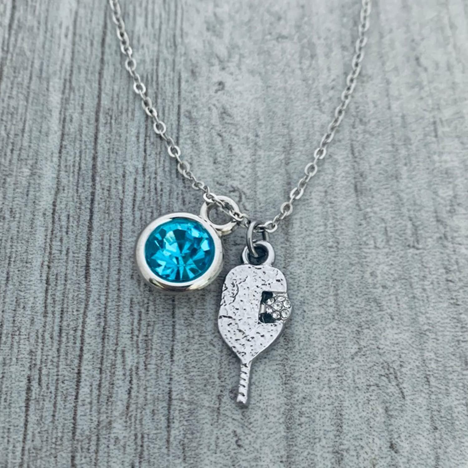 Personalized Pickleball Birthstone Necklace, Custom Pickleball Player Jewelry - Pickleball Necklace For Women, Teens & Girls - Image 2