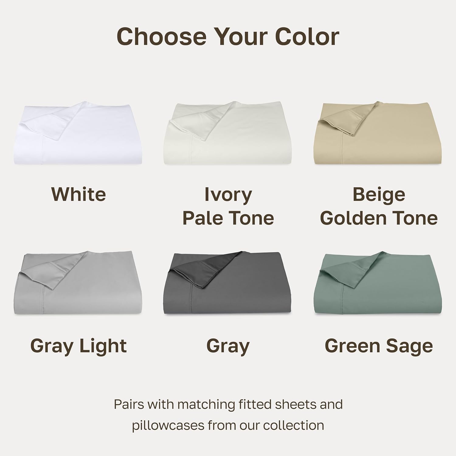 California Design Den King Flat Sheet Only - 400 Thread Count 100% Cotton Sateen, Durable, and Breathable Bed Sheets - Ivory (Pale Tone)