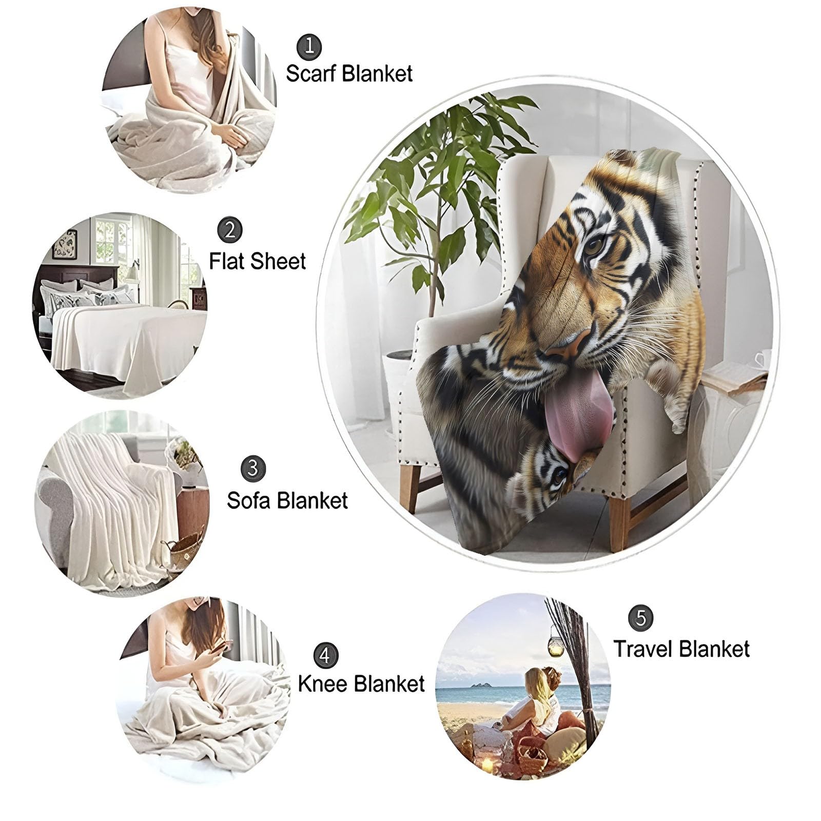 Manta Franela para Cama Manta para Sofá Suaves 100% Microfibra Grande Broncearse Flannel Blanket Lindo Animal de Cerca Manta Invierno Calentitas 200 x 200 cm