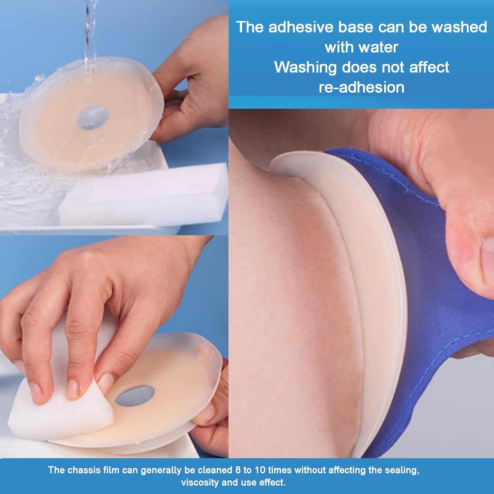 Fascia Addominale Post Operatoria, Fascia Lombare Donna, con Tasca Protettiva e 40 Sacche per Stomia, con Clip per Telaio, Unisex, per Uso Post-colostomia(L)