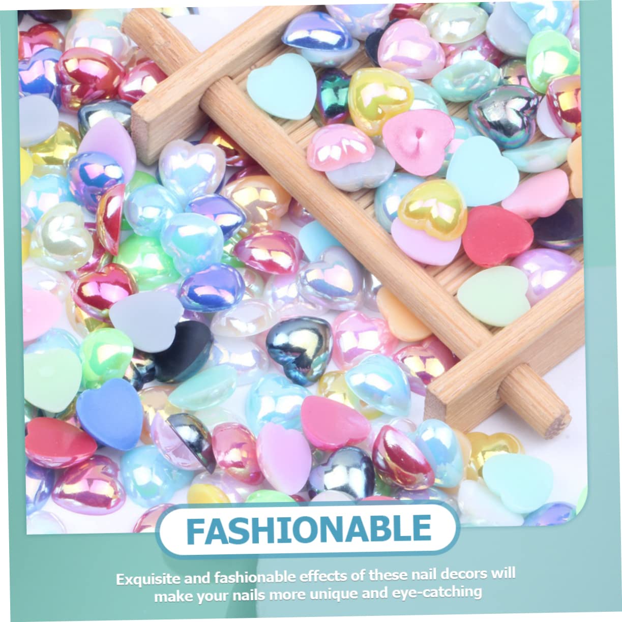 FOMIYES 5 Set Di Colla Per Nail Art A Forma Di Cuore Decorazioni Per Unghie A Forma Di Cuore in Plastica Per Il Trucco 500 Pezzi * 5