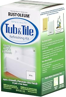 Rust-Oleum 7860519 4 Pack White Bathtub & Title Refinish Paint Kit