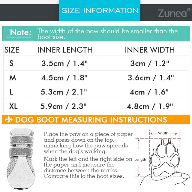 Foto 6 de 8 de Zunea Botas Protectoras de Malla para el Verano para Perros Pequeños