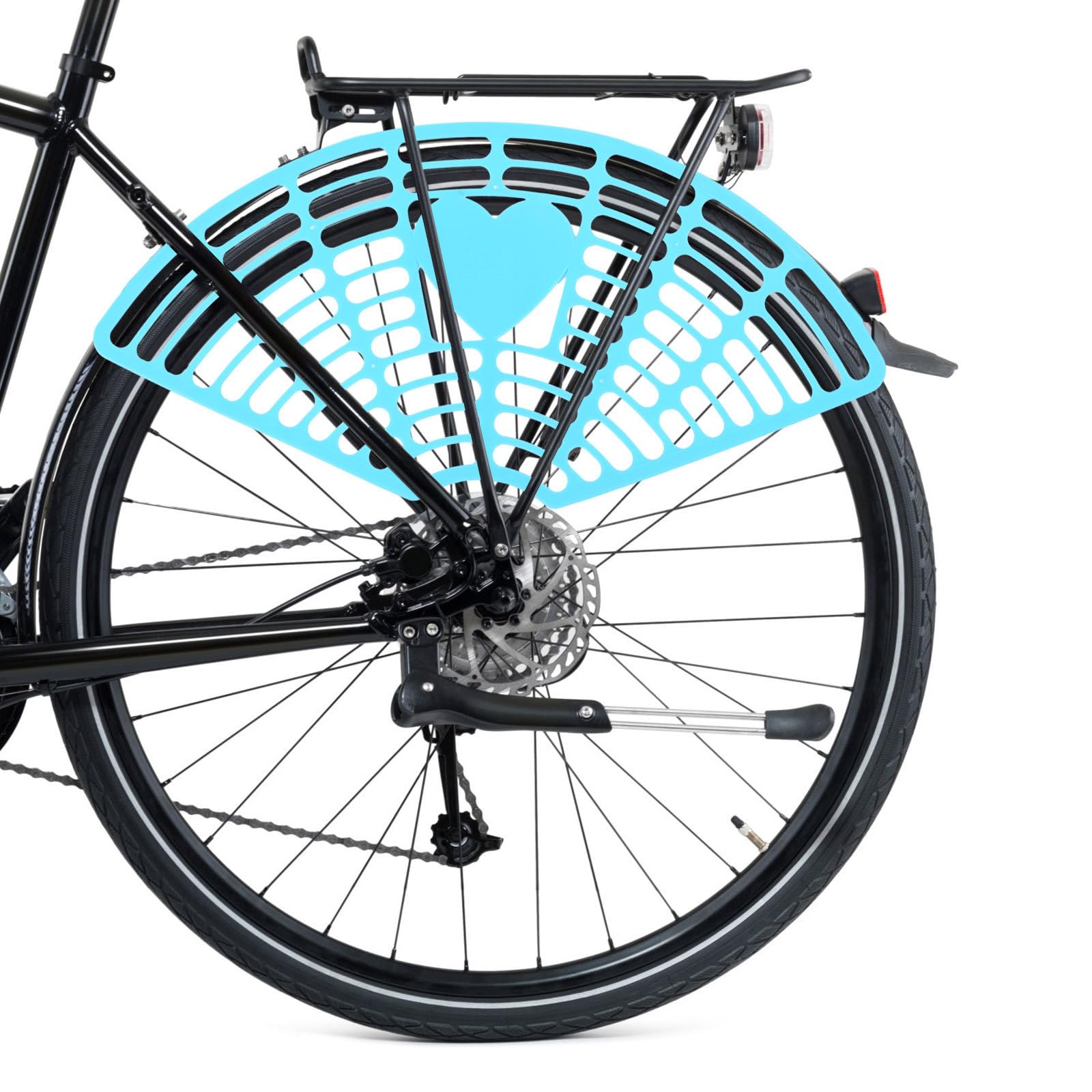 Fahrrad Rücksitz Schutznetz 2 Stück aus Bruchfestem Kunststoff mit Hinterrad Fußschutz für Damen und Herrenfahrräder