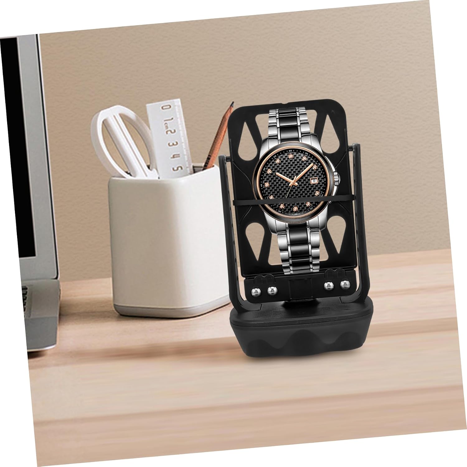 BESPORTBLE Silent Electric Watch Winder with Automatic Swing Tabletop Mechanical Watch Winding Device for Men and Women Smooth Surface Birthdays and Celebrations