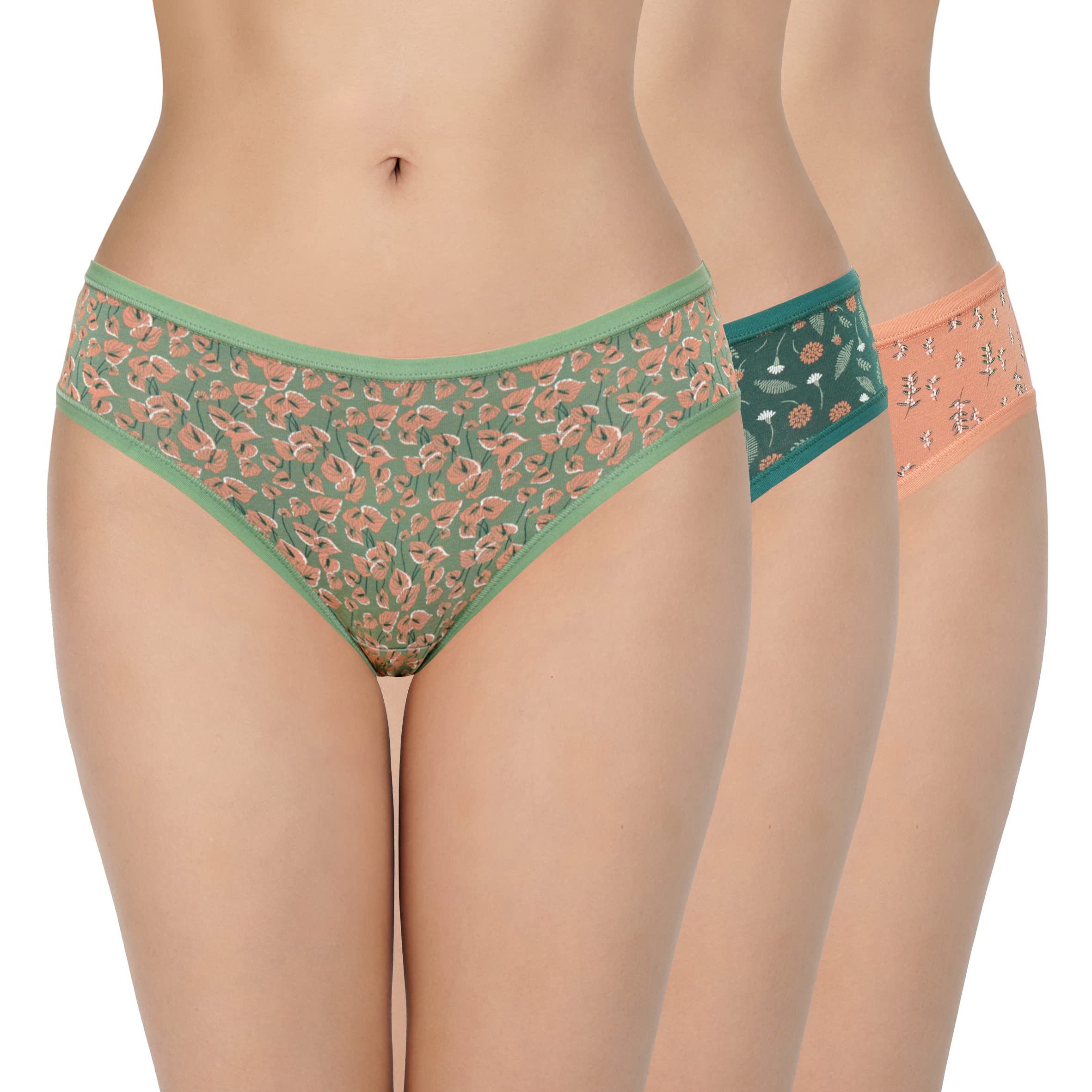 Print Low Rise Three-Fourth Coverage Bikini Panties (Pack of 3)-image-6