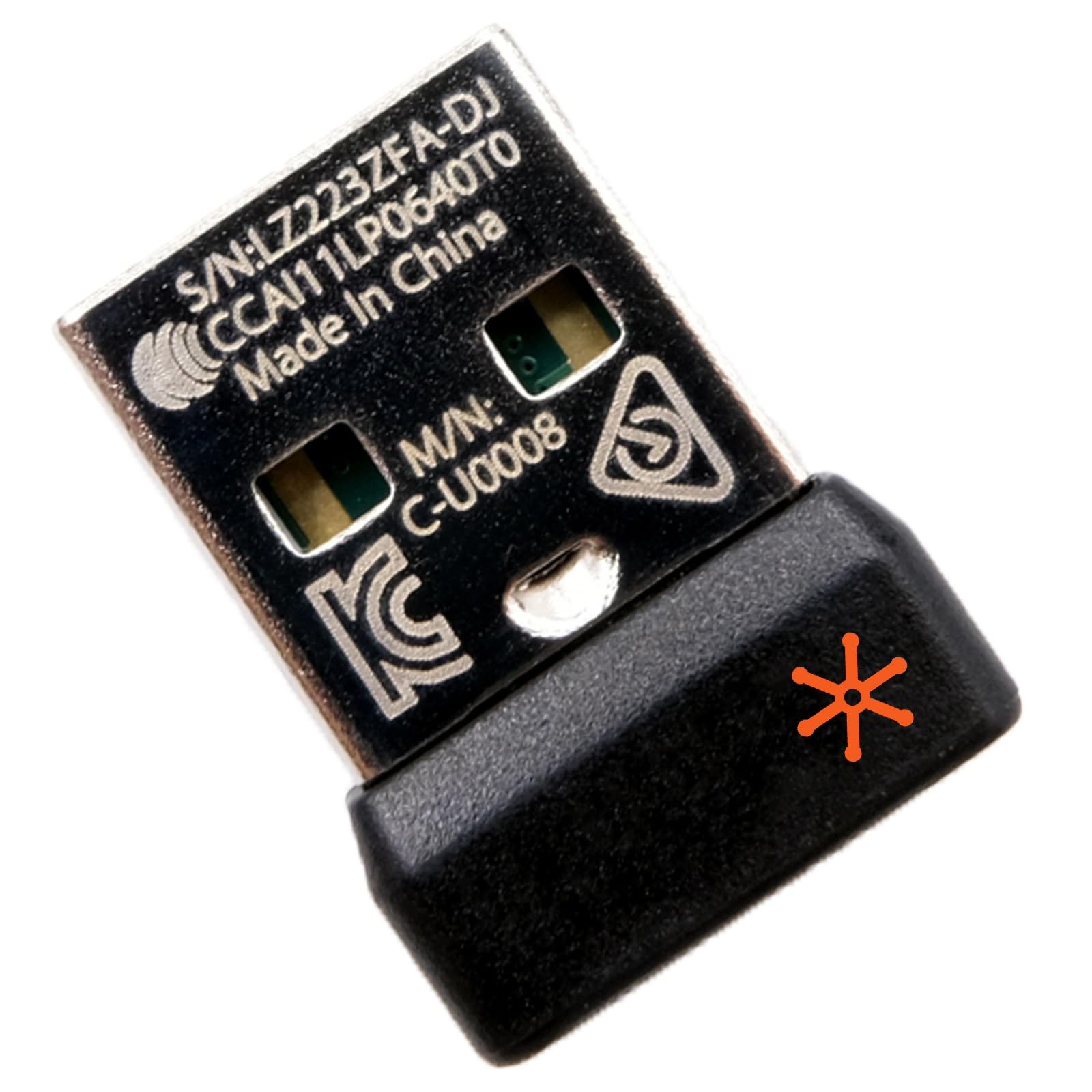 Photo 1 of NoirVogel New USB Dongle Unifying Receiver for Mouse and Keyboard – ONLY Compatible with Logitech Product that Have the Unifying Logo (Orange Star, Connects up to 6 Devices, 2.4G Wireless)