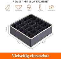 Lifewit 4 darabos fiók szervező 24 rekeszes ruhatárolás szürke 2