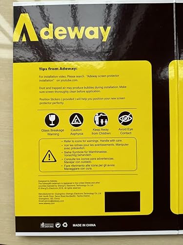 Miniatura 9 de Adeway Protector de pantalla de vidrio templado para Surface Laptop Go 2 de 12.4 pulgadas 2022, dureza 9H, resistente a arañazos, transparente HD,