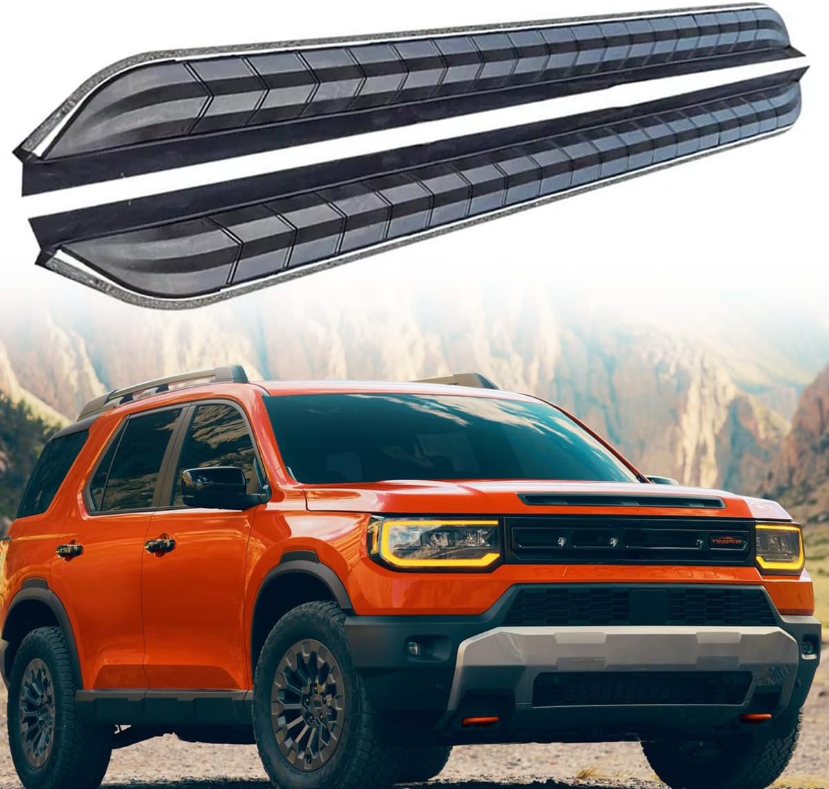 2Pcs Running Board Side Step Pedals Nerf Bar Fits for Honda Passport 2026