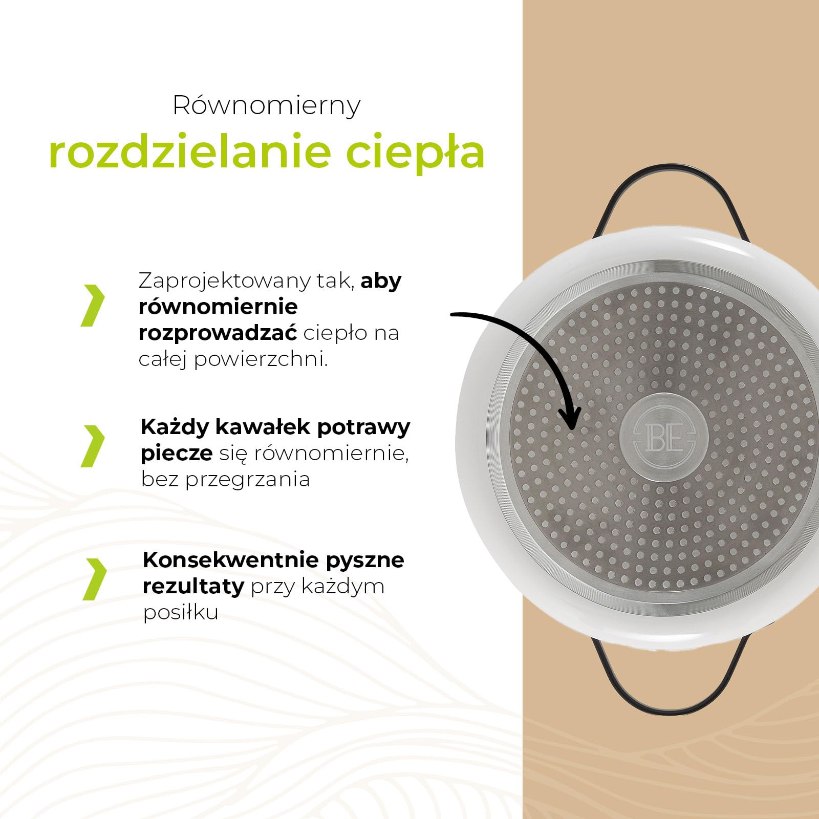 BE Living Essential 2-częściowy zestaw patelni - Ø 24 i 28 cm - garnek do gotowania - ceramika - bez PFAS - indukcja - biały