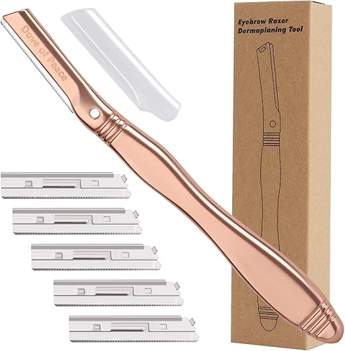 Cuchillo de cejas, Dermaplaning Tool Metal (Masonería Plata)