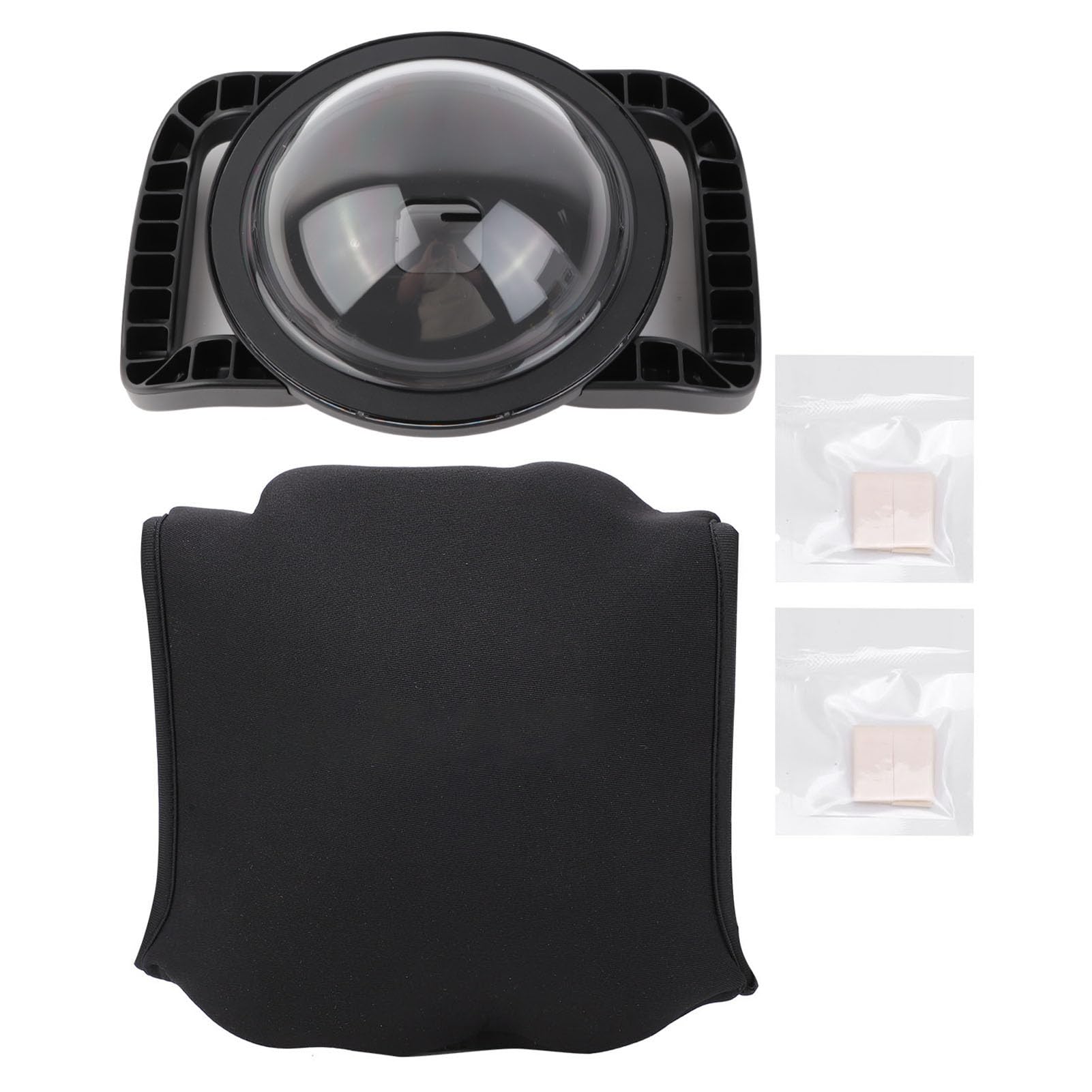Sxhlseller SHOOT Custodia Subacquea per Fotocamera Subacquea con Doppia Porta Portatile per 9 Action Camera, Impermeabile Fino a 45 M, Visione Grandangolare a 180°, Custodia in Acrilico, con Copertura
