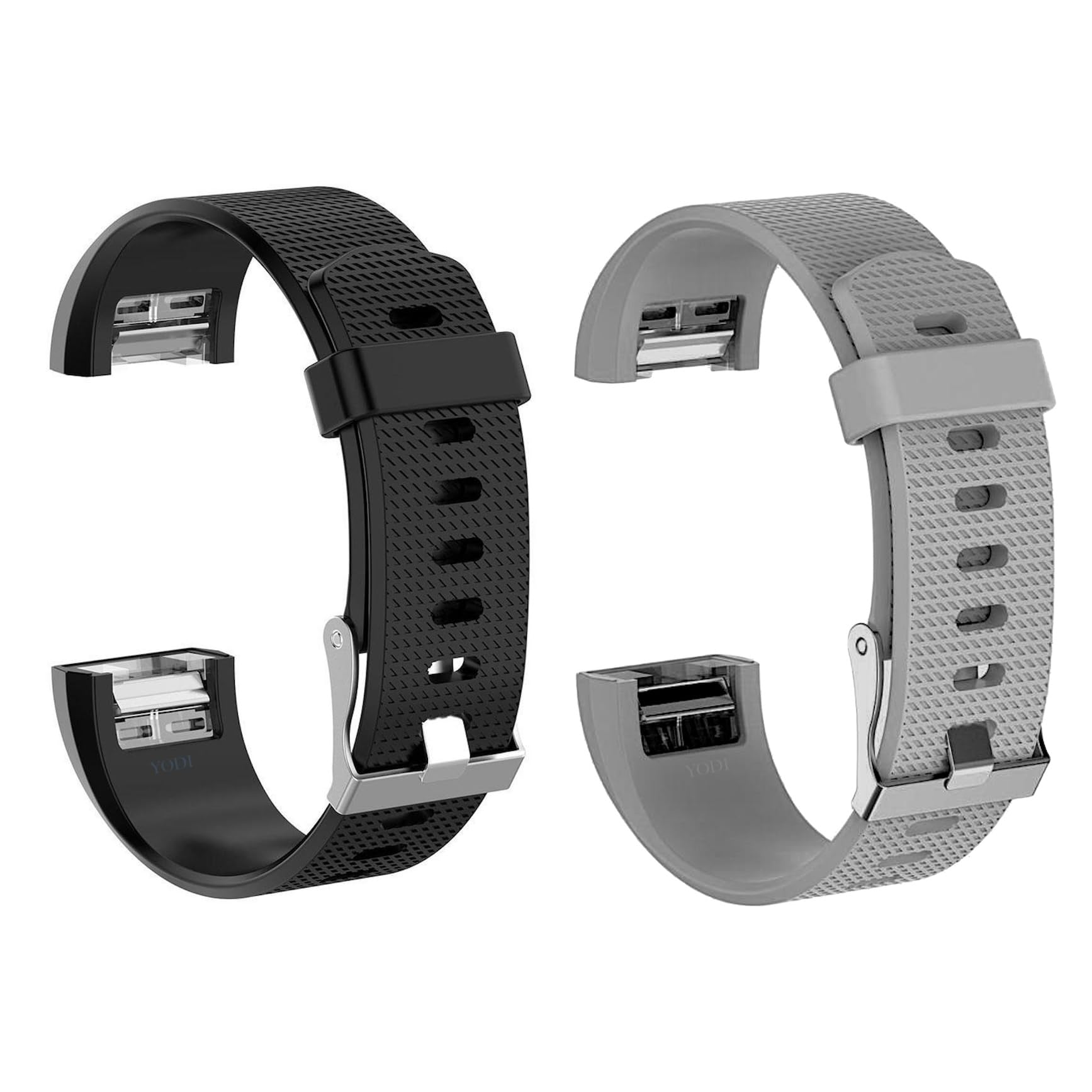 YODI Bands Compatible with Fitbit Charge 2 / Charge 2 HR Band, Soft Replacement Wristband for Women Flexible Waterproof Sport Watch Strap for Men (BLACK/GREY) (B0CFWTTS6S) Amazon Price History, Amazon Price Tracker