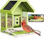 Birdfy Smart Bird Feeder avec appareil photo, Durable Metal Bird Feters pour l'extérieur, Auto-Capture Bird Videos, Alertes instantanées, Détection de mouvements, Caméra solaire d'oiseaux (Birdfy Métal)