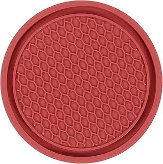 sourcing map Posavasos universales de PVC para coche, antideslizantes, accesorios para el interior del automóvil, color rojo