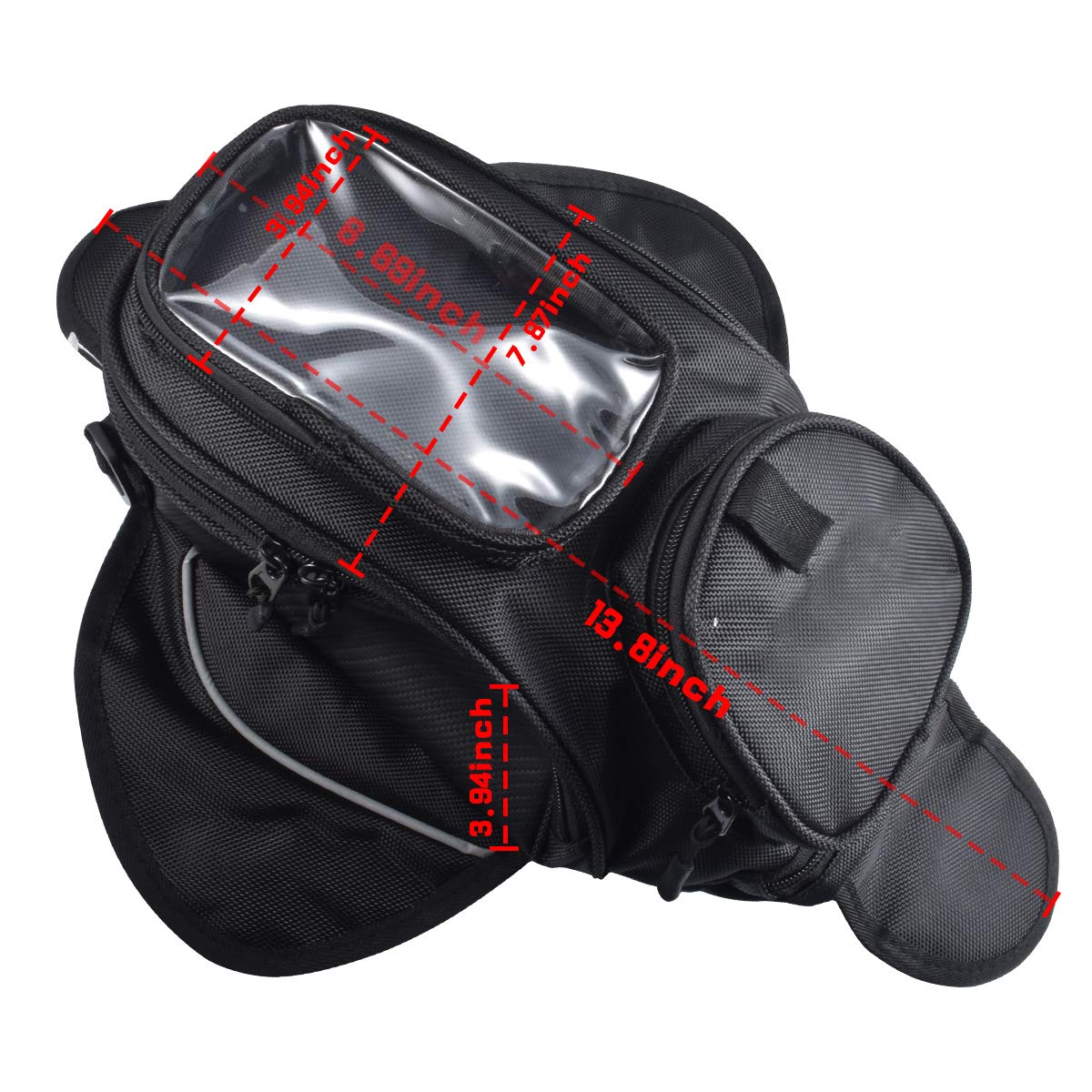 KaTur Borsa per serbatoio carburante per gasolio per moto Tessuto Oxford impermeabile universale con robusta borsa per moto magnetica per Harley Honda Yamaha Suzuki