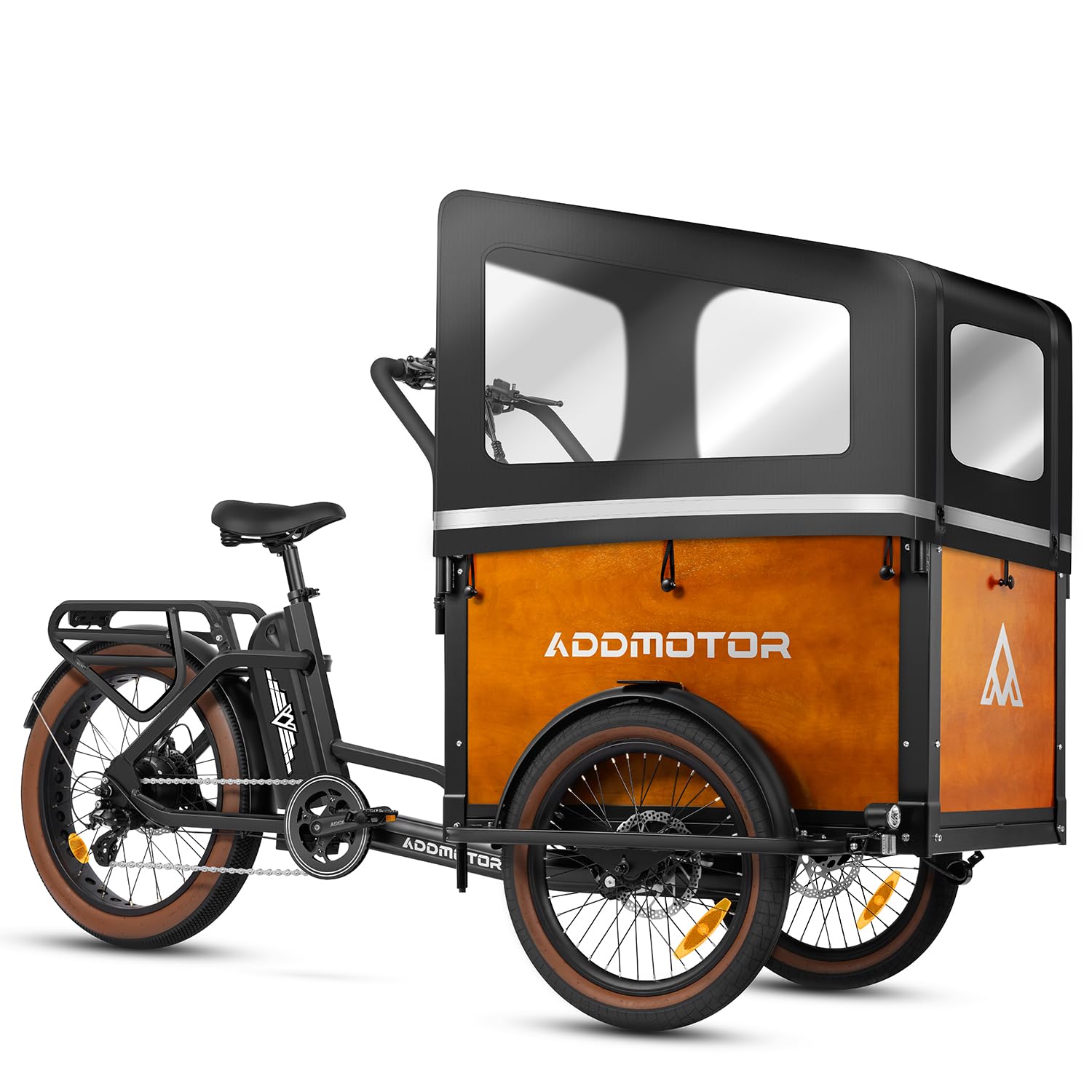 ADDMOTOR E-325 Electric Bike for Adults, 750W Electric Cargo Bicycle with 48V 20Ah UL Battery, Fat Tires Cargo Trailer Electric Tricycle with Rain Cover, E-Bike