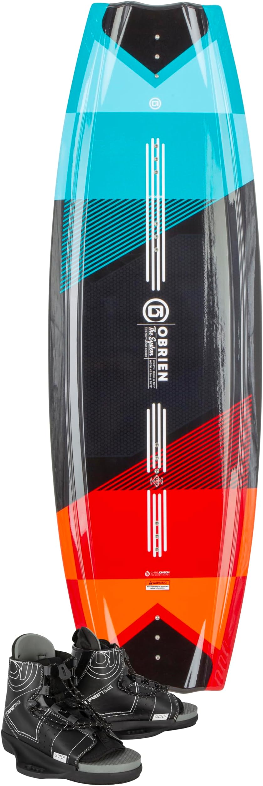 O'Brien System Wakeboard 119cm w/Clutch 2-5 bindings,Red