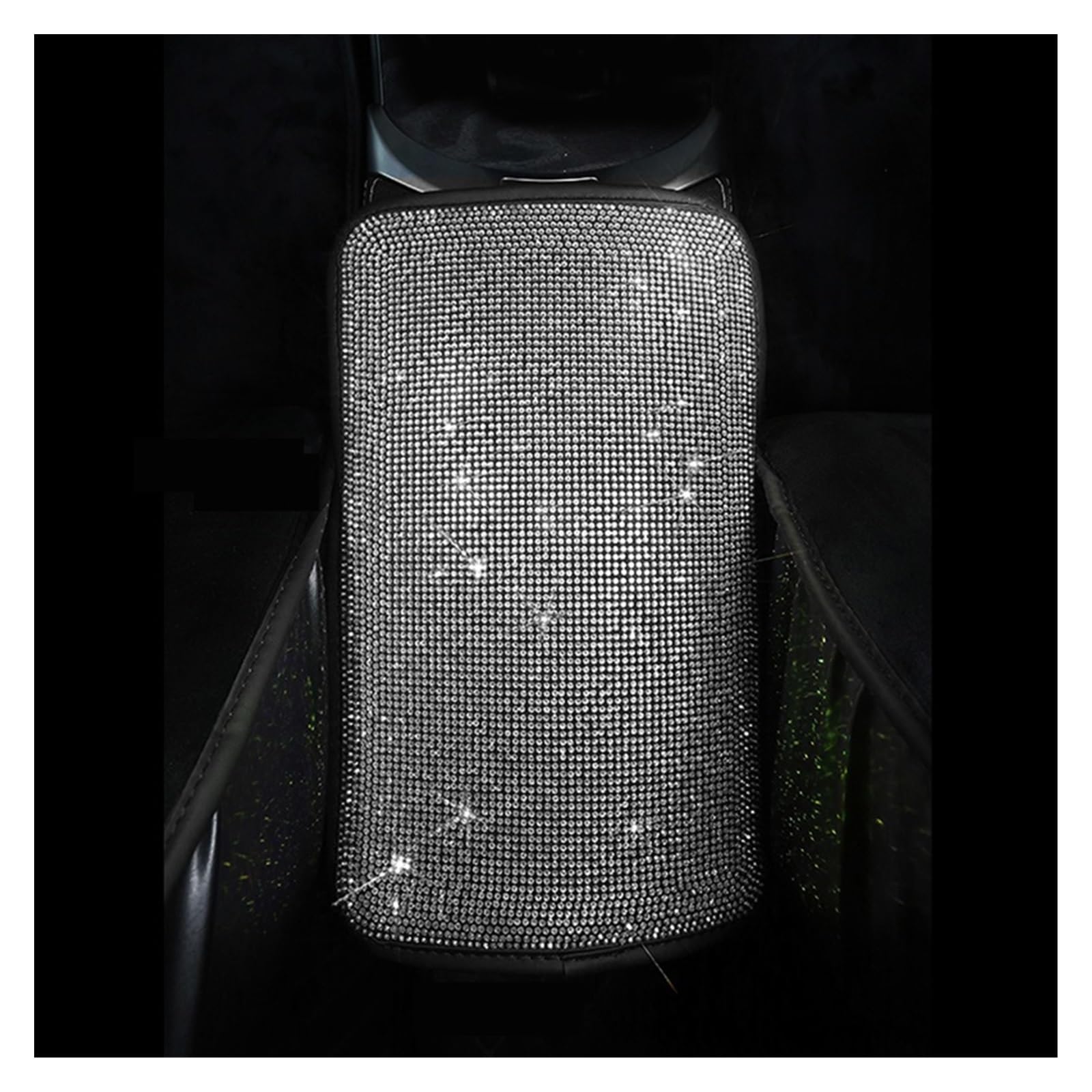 Housses de siège de voiture DEHIWI avec strass blancs universels pour accoudoir auto