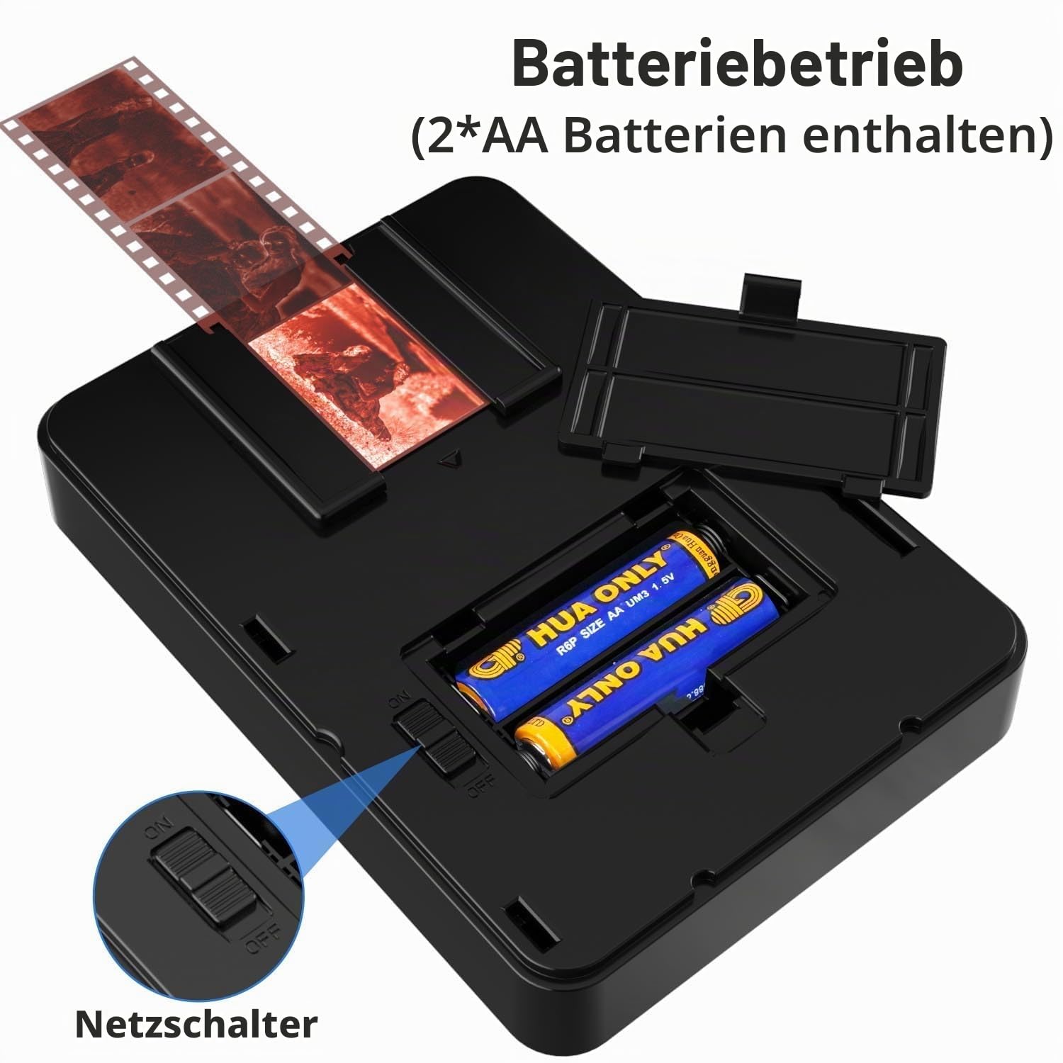 DigitConvert Dia-Viewer Mobiler Filmscanner 35 mm Diascanner für Smartphone