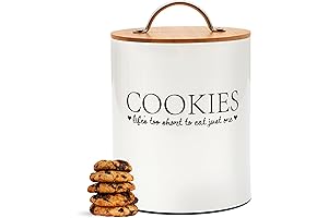 Farmhouse Airtight Cookies Jar with Bamboo Lid - The Heart of Your Kitchen