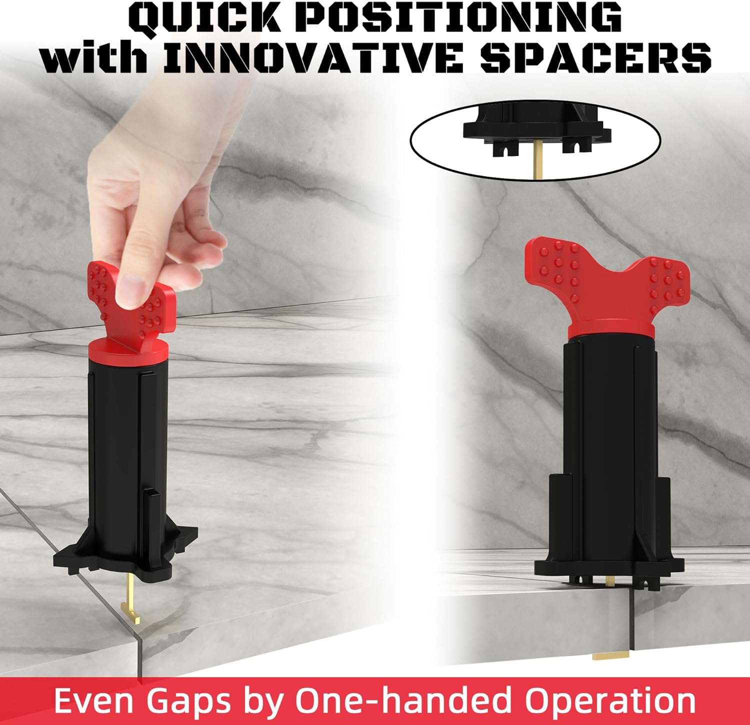 Reusable Tile Leveling System, Tile Tools for Installation, Tile Leveling Clips Tile Spacers(120 Sets+120 Extra Pins)