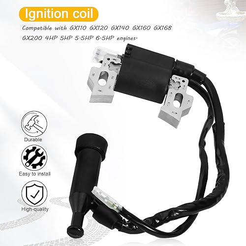 Miniatura 5 de Bobina de encendido bujía F7TC GX110 GX120 GX140 GX160 GX168 GX200 4HP 5HP 5.5HP 6.5HP Motor Go Kart Mini Bike Generator Tractor Rototiller Bomba de