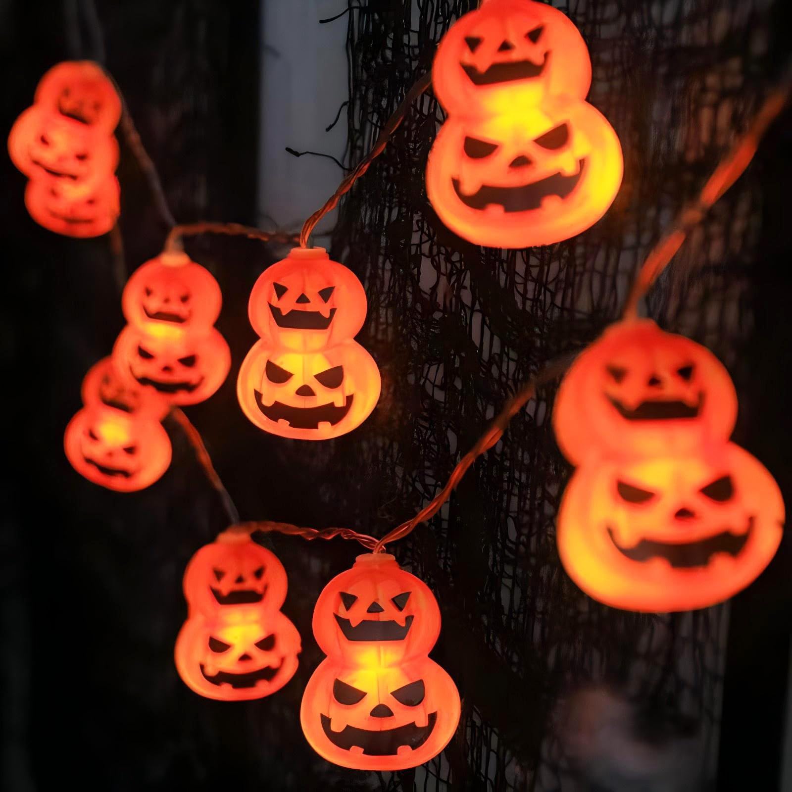 Halloween Pumpkin String Lights 3Meters 20LED Pumpkin Fairy Lights